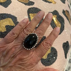 Black onyx and cd park lane ring